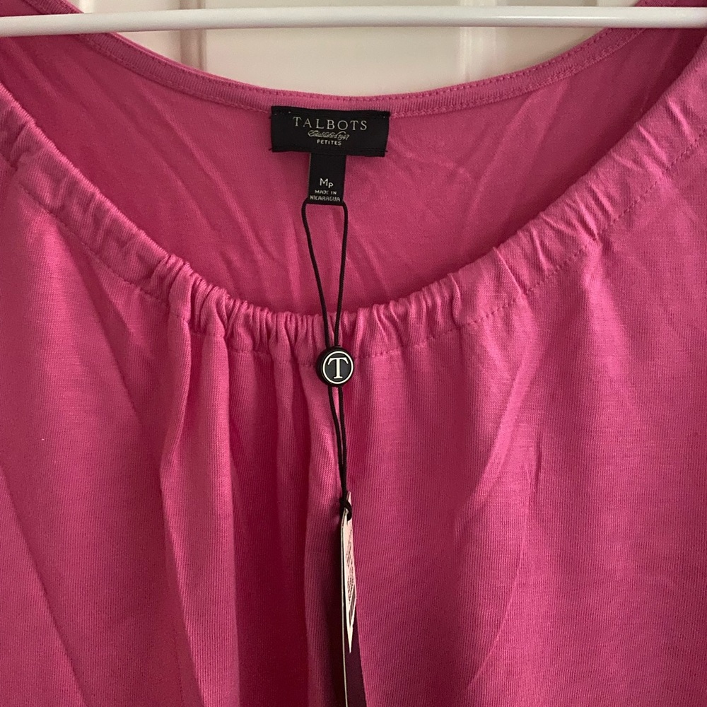 NWT Talbots Pink Sleeveless Summer Top - Picture 2 of 7